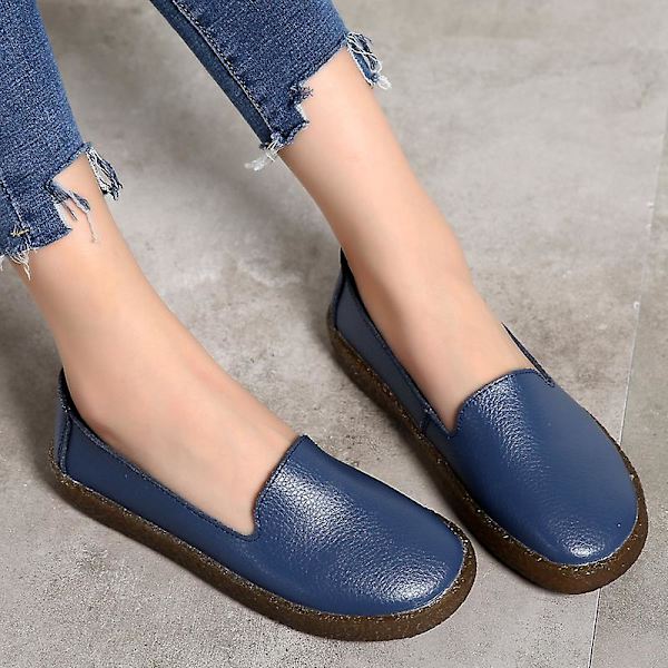 Dam Skor Mode Mamma Skor Platta Skor För Äldre Frz99026 Blue 37