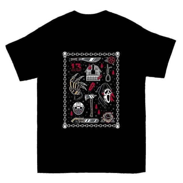 Skräckfilm Flash Traditionell Tattoo Goth T-shirt S