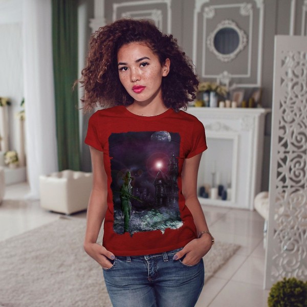 T-shirt för kvinnor för Halloween Night Horror L