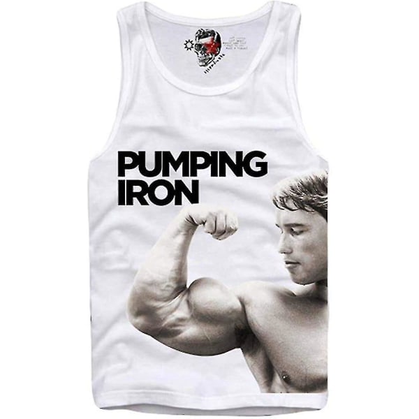 Linneskjorta Pumping Iron Arnold Schwarzenegger Gym Whey L