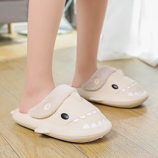 Herr Damtofflor Memory Foam Komfort bomullsblandning Stängd tå House Skor 2K2356 White 42-43