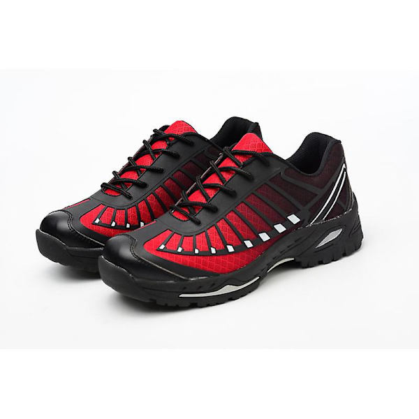 Sneakers för män Andas lätta ståltå säkerhetsarbetsskor 2D528 Red 41