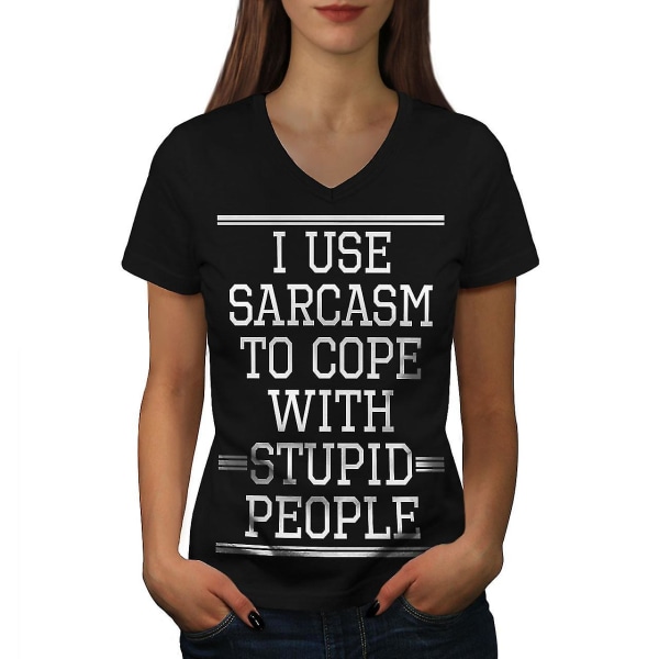 Använd Sarcasm Stupid Women T-shirt XL