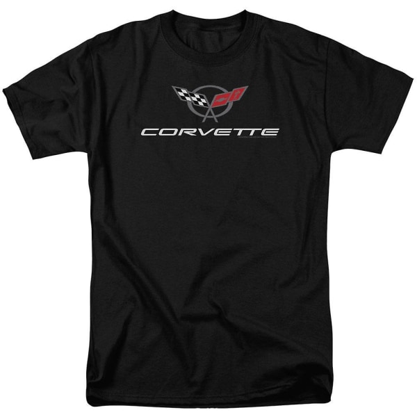 Chevy Corvette Modern Emblem Vuxen T-shirt Black L