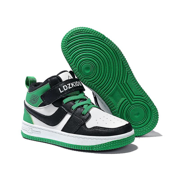 Boys Sneakers Andas Flickor Skateboarding Skor Löparskor 3D111 Green 28