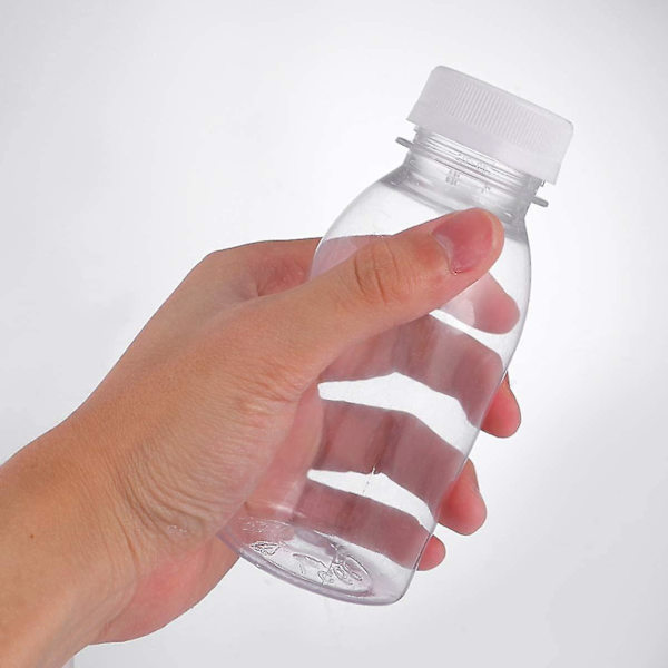 10 st Plast Mjölkflaska 250ml Med lock Drick Vatten Juice Tom Mjölkbehållare Mjölkkanna