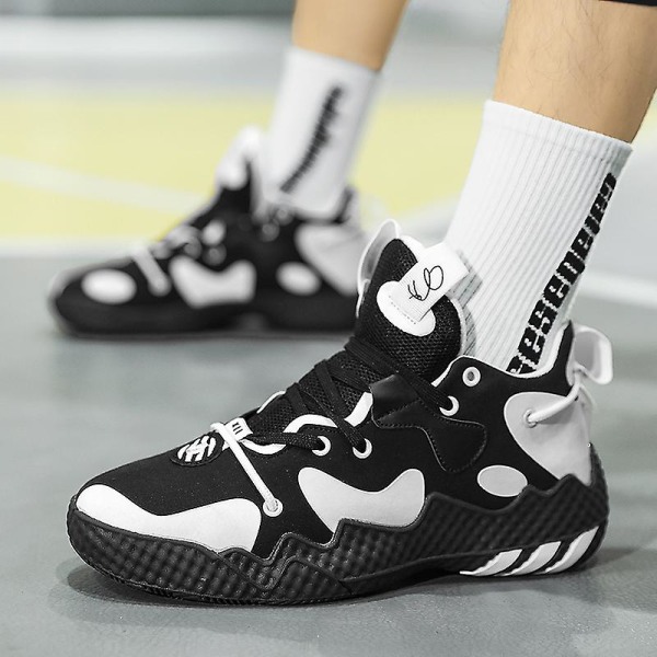 Basketskor för män Mode Dam Sneakers Andas Sportskor 3A2218 Black 39