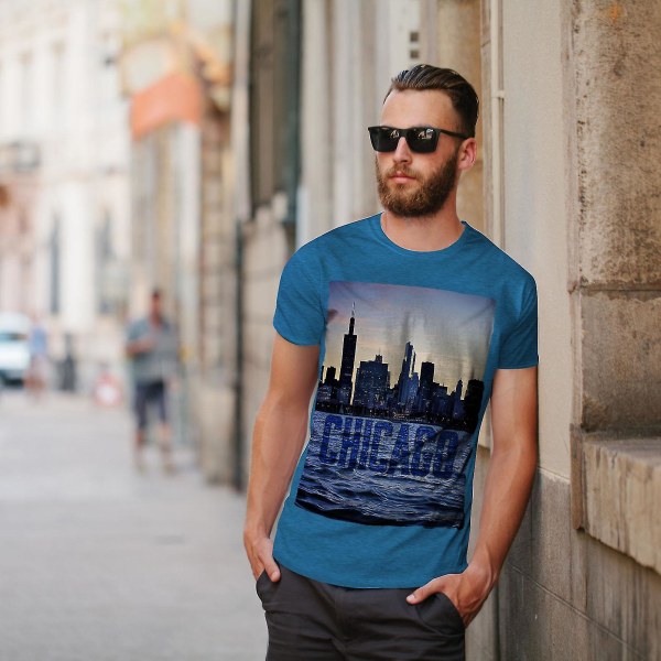 Chicago Town Port Men Royal Bluet-shirt S