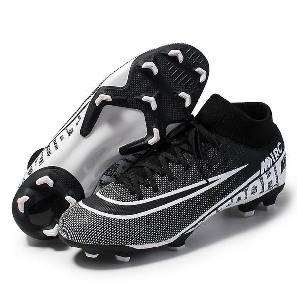 Fotbollsskor för herr, halkfria fotbollsskor, Gräs Fotbollssneakers Yj8508 Black 45