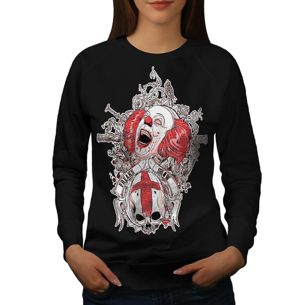 Death Horror Clown Women Blacksweatshirt XXL