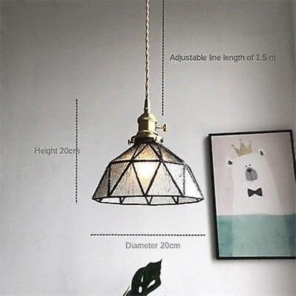 Mässing Glas Ganglampa Veranda Bardisk Restaurang Sovrum Hemvistelse Hotell Balkong Säng