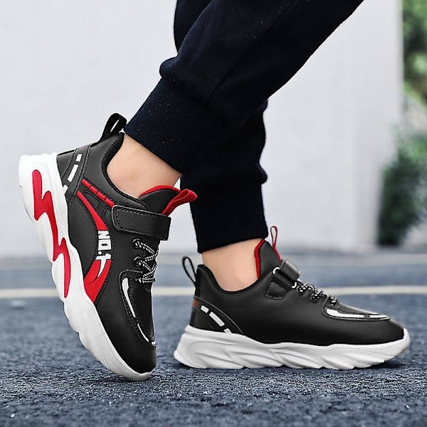 Barnsportskor Bekväma sneakers Löparskor Fr020-1 BlackRed 32