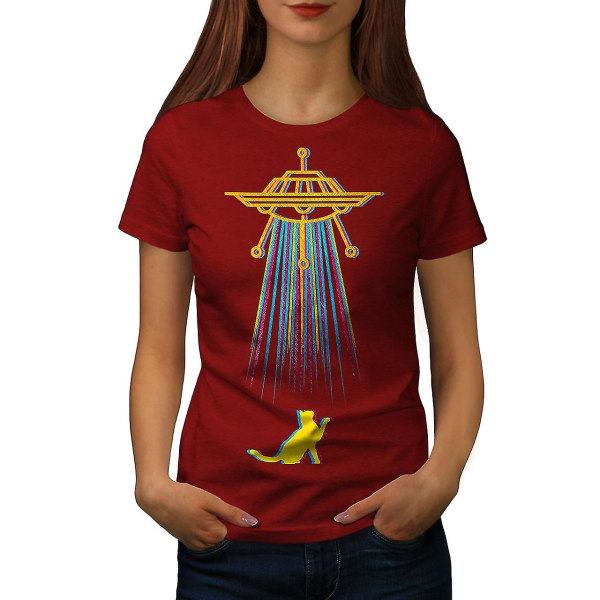 Färg Cat Abduction Women T-shirt XL