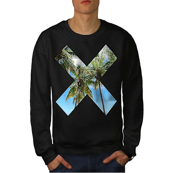 Palm Cross Men Blacksweatshirt M