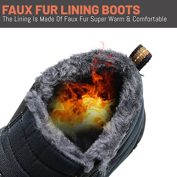 Vintersnöskor för herr Vattentåliga skor Anti-halk Casual Lätt vandringskänga 22011 Blue 40