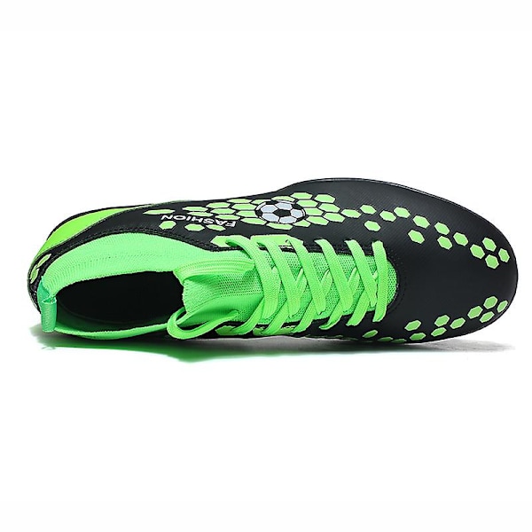 Fotbollsskor för män Spikes Fotbollsskor för ungdomar Ankelstövlar Atletisk Sneaker 3C20218 Green 41