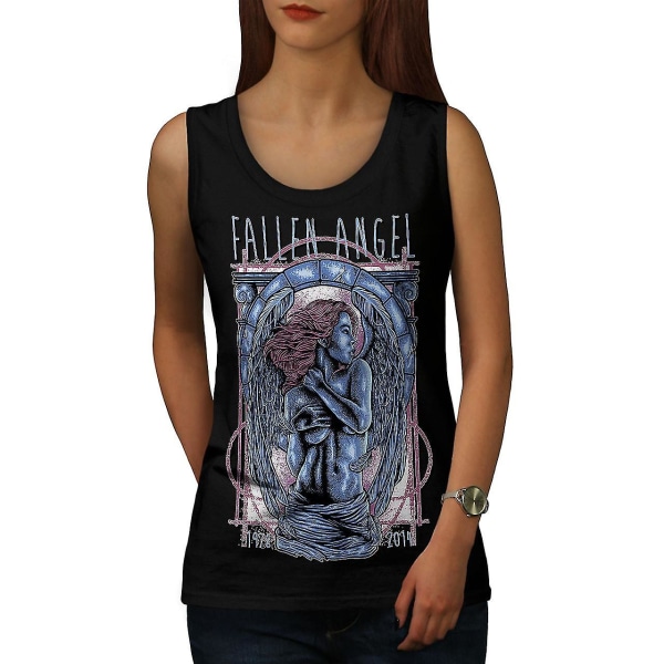 Fallen Angel Girl Kvinnor Blacktank Top XL