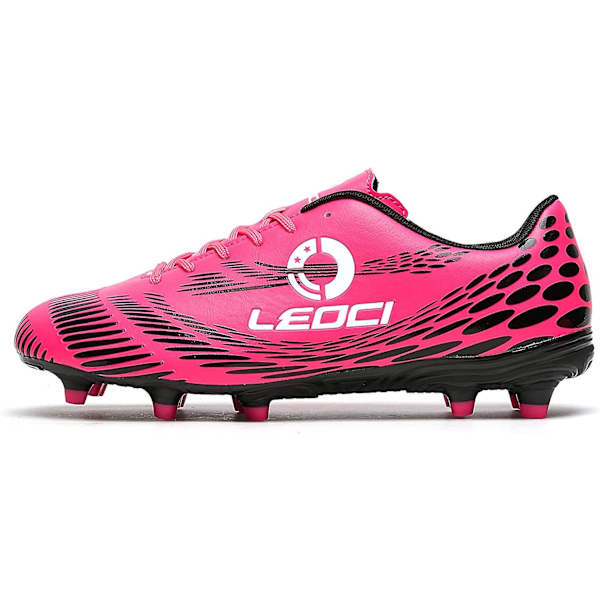 Herr damfotbollsskor för fast mark Utomhus/inomhus Pojkar Flickor Professionell Futsal Fotboll Träning Sneakers-rosa Rose 44