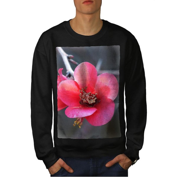Cherry Blossom Art Men Blacksweatshirt S