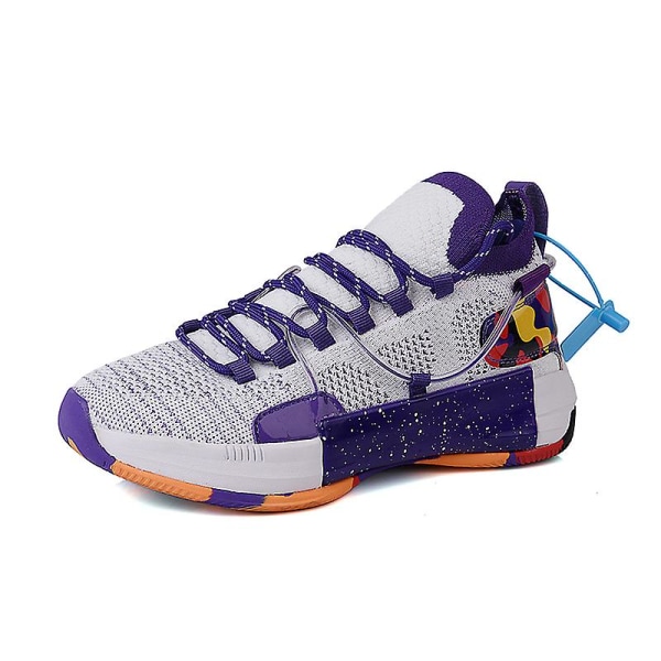 Basketskor för män Mode löparskor Andas Sneakers 3C805 Purple 38