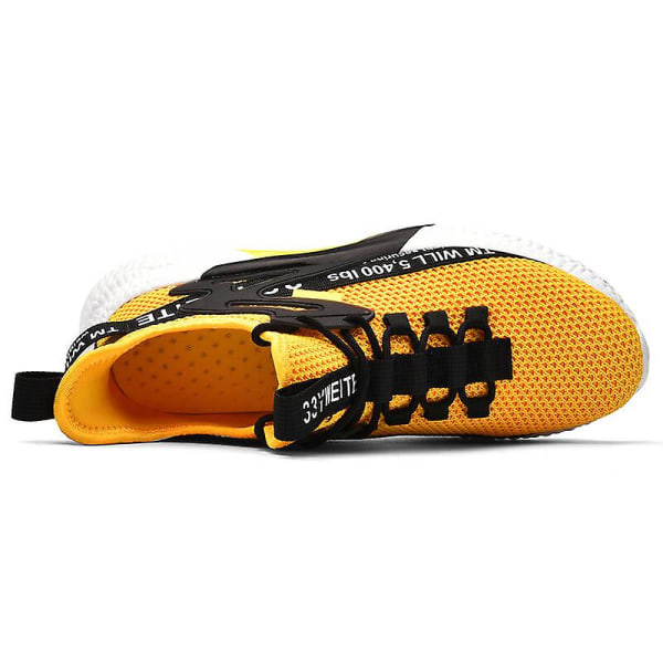 Herr Dam Sneakers Andas löparskor Mode Sportskor Yja203 Yellow 45