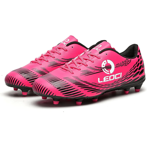 Herr damfotbollsskor för fast mark Utomhus/inomhus Pojkar Flickor Professionell Futsal Fotboll Träning Sneakers-rosa Rose 34