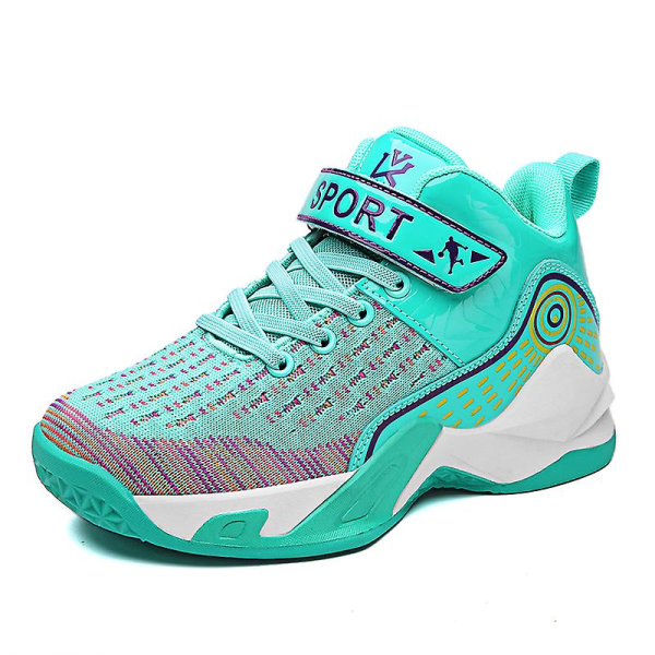 Barn Basketskor Andas Sneakers Pojkar Flickor Sportskor Yj2517 Blue 32