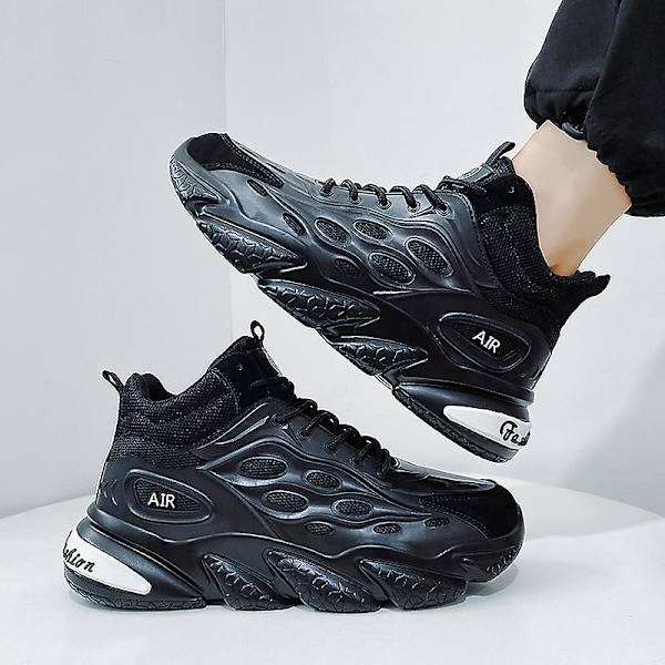 Herr Dam Sneakers Andas löparskor Mode Sportskor Z328 Black 44