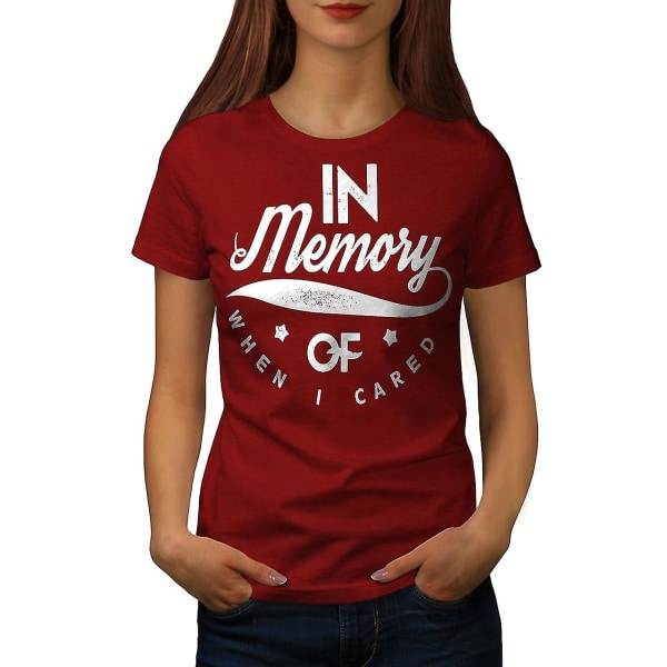 Memory When I Cared Women Röd-skjorta S