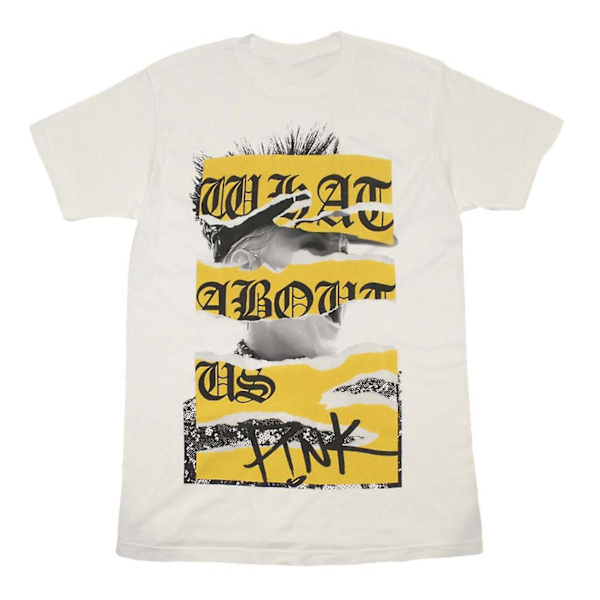 Rosa T-tröja Rosa vad om oss sönderriven T-shirt M