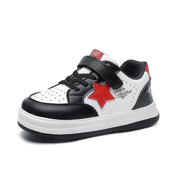 Pojkar Flickor Sneakers Andas Skateboarding Skor Barn Löparskor 2366 BlackRed 25