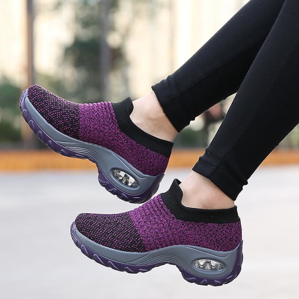 Damskor Mode lätta sneakers Air Cushion Shoes 1839 Purple 41