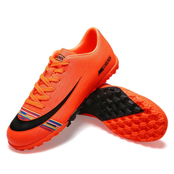 Fotbollsskor för män Halkfria fotbollsskor för män, Gräs Fotbollssneakers M9065 Orange 35