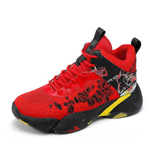 Basketskor för män Mode Halkfria sneakers Andas sportskor W23 Red 44