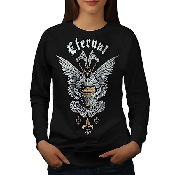 Eternal Knight Fantasy Women Blacksweatshirt | Wellcoda M