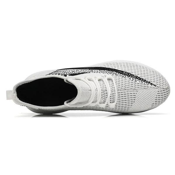 Lätta Sneakers för män Andas löparskor Mode Sportskor 3Dx13 White 44