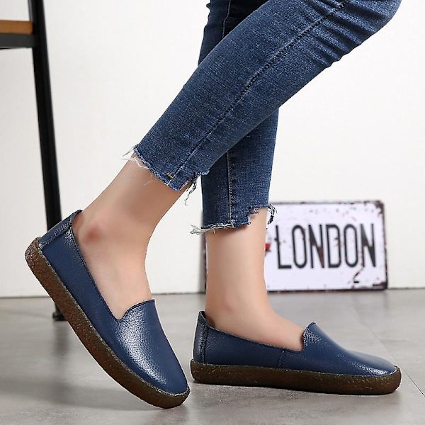 Dam Skor Mode Mamma Skor Platta Skor För Äldre Frz99026 Blue 37