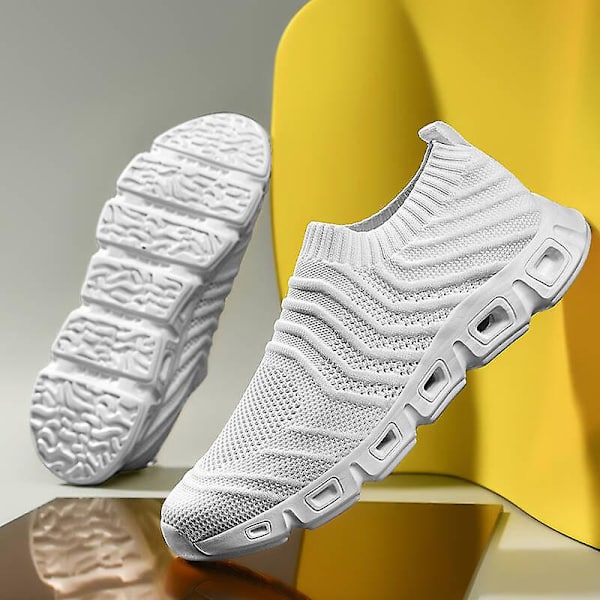 Herr Dam Sneakers Andas löparskor Mode Sportskor Yj902 White 48