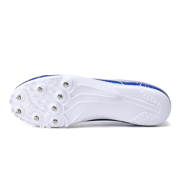 Friidrottsskor för män Spikes Track Race Hoppande Sneakers Professionell löpning Nail Spikes Skor 3B2216 Blue 40