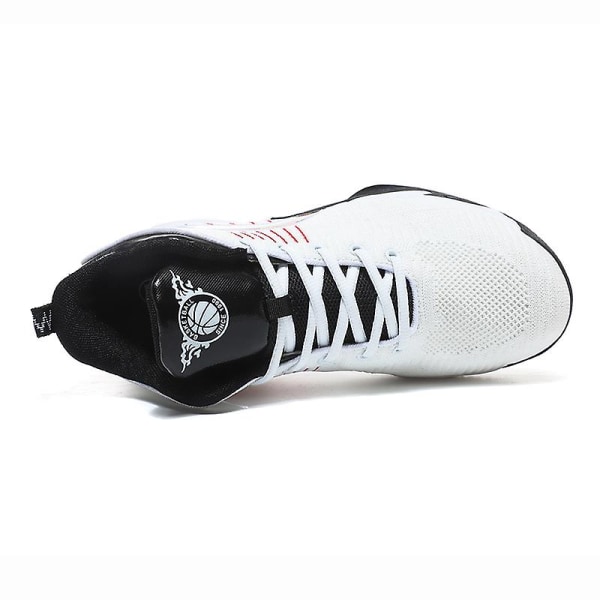 Basketskor för män Aldult Bekväma Sneakers Utomhussportskor 3B9600 White 43