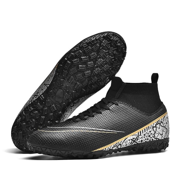 Fotbollsskor för män Halkfria fotbollsskor Klossar Gräs Fotbollssneakers 2L8231-1 Black 47