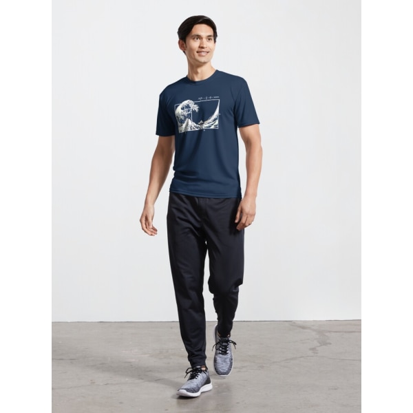 Den stora Fibonacci Wave Active T-shirten Navy M_Front