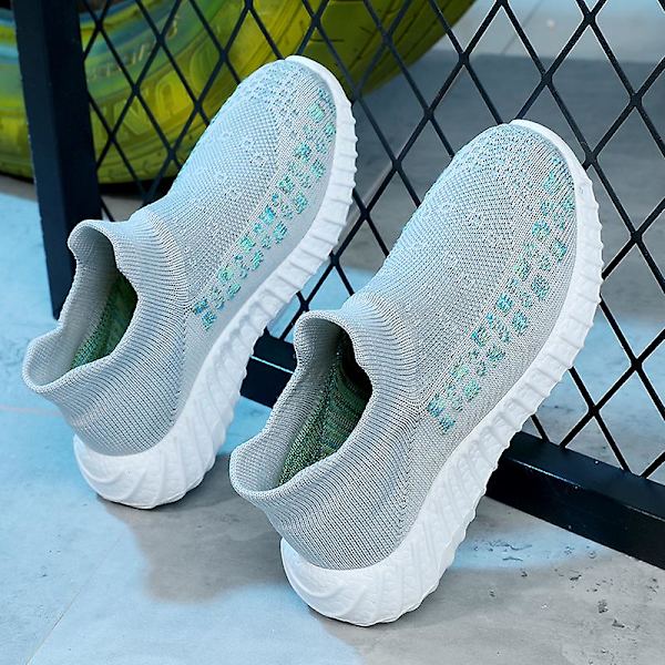 Sneakers för barn som andas löparskor Mode Sportskor Wz631 Gray 34