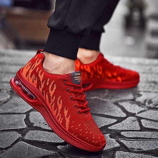 Herrsneakers Andas löparskor Mode Sportskor 3A7789 Red 46