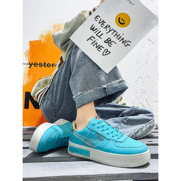 Herr Sneakers Andas Dam Skateboard Skor Löparskor Yjf076 Cyan 44