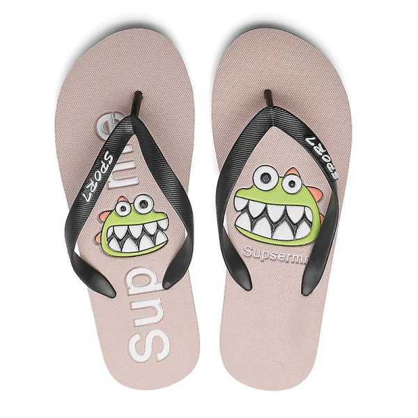 Herrtofflor Halkfria strandskor Flip Flops A126 Pink 44