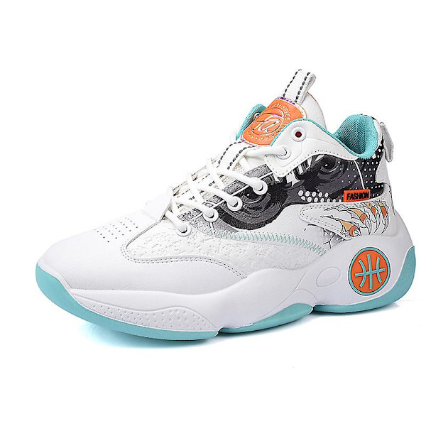 Basketskor för män Andas Sneakers Löparskor 3Aha502 WhiteOrange 44