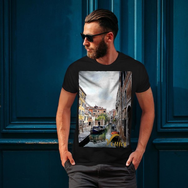 Gammal Venedig Canal Tour Herr T-shirt M