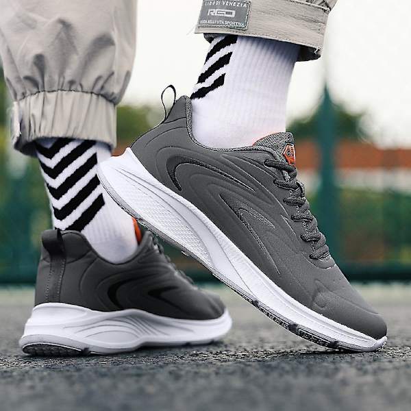 Löparskor för herr Microfiber Läder Casual Fr8006 Gray 41