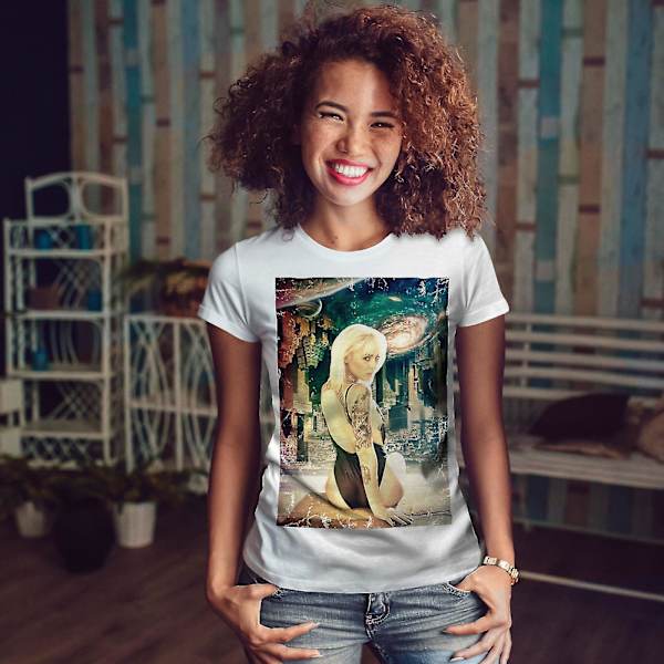 Girl Bikini Förför Sexiga kvinnor Whitet-shirt XXL